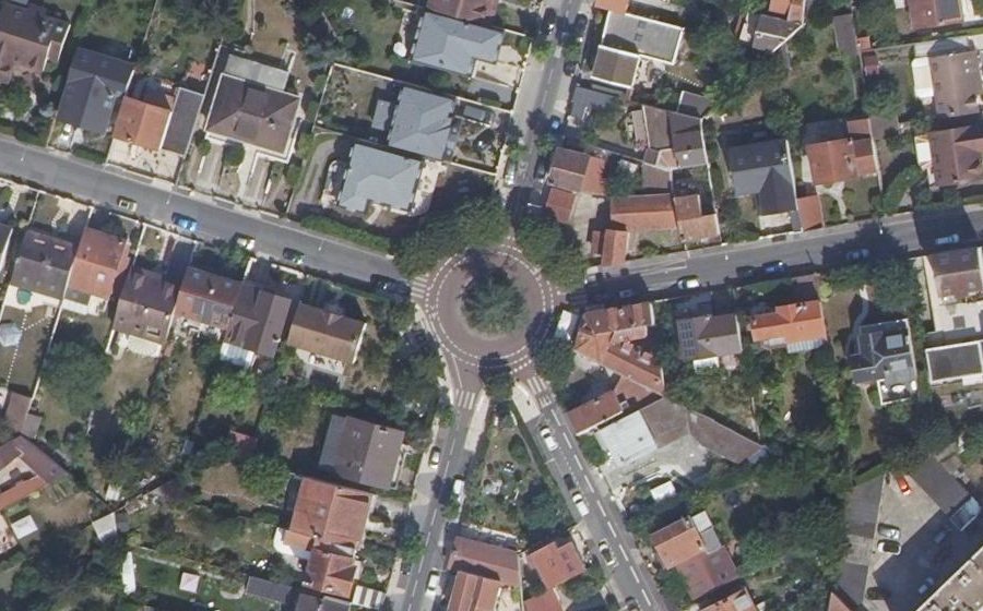 Vue aérienne du Rond-Point des Joncs Marins