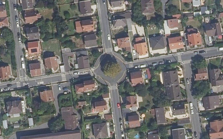 Vue aérienne de la Place des Marronniers