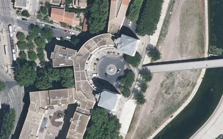 Vue aérienne du Place Jean Bène