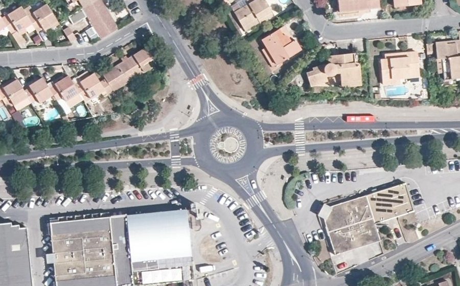 Vue aérienne du Rond-Point Charles de Gaulle