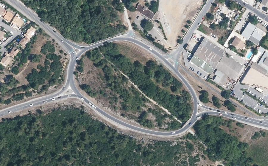 Vue aérienne du Rond-Point Serre-Rond