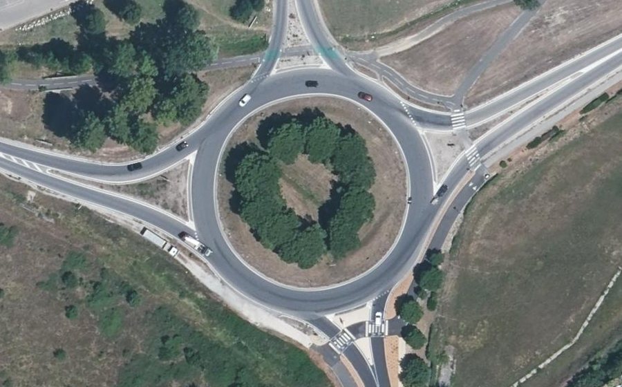 Vue aérienne du Rond-Point Pierre Mendès France