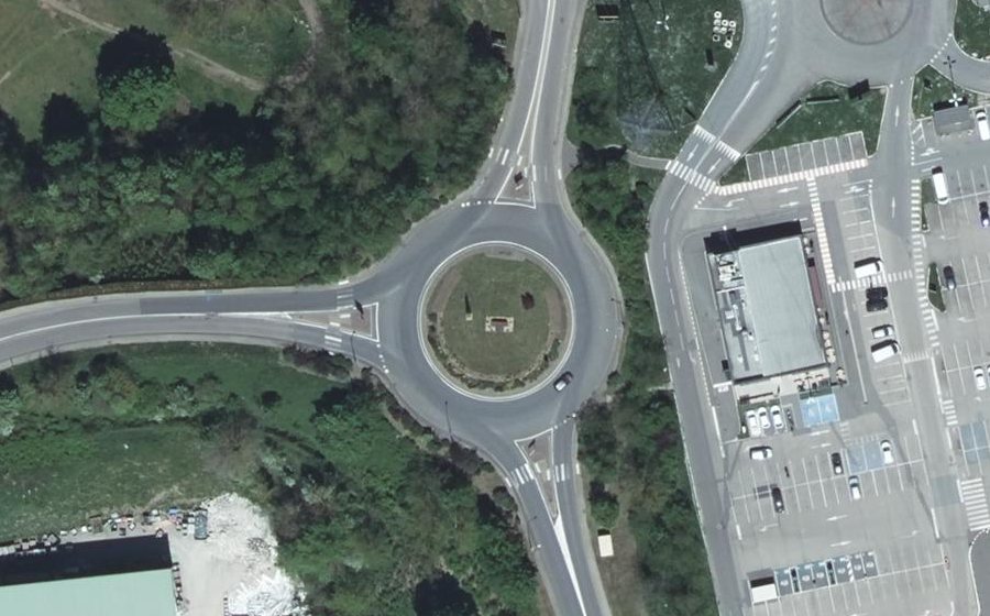 Vue aérienne du Giratoire du Montcel