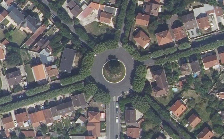 Vue aérienne du Rond-Point de Bonn-Hardtberg