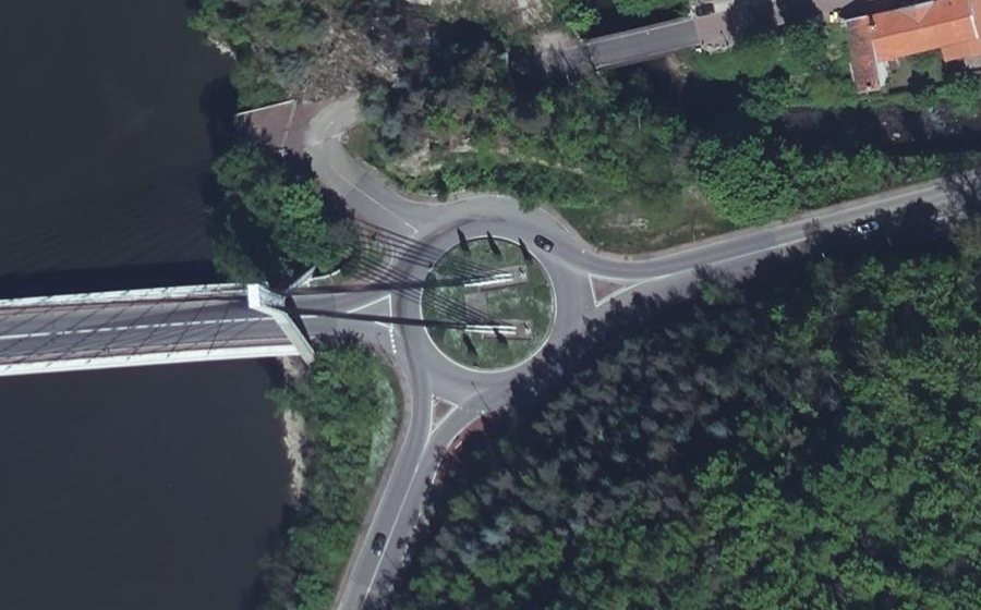 Vue aérienne du Rond-Point du Pertuiset