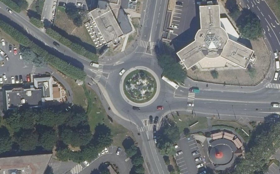 Vue aérienne du Rond-Point de l'Europe