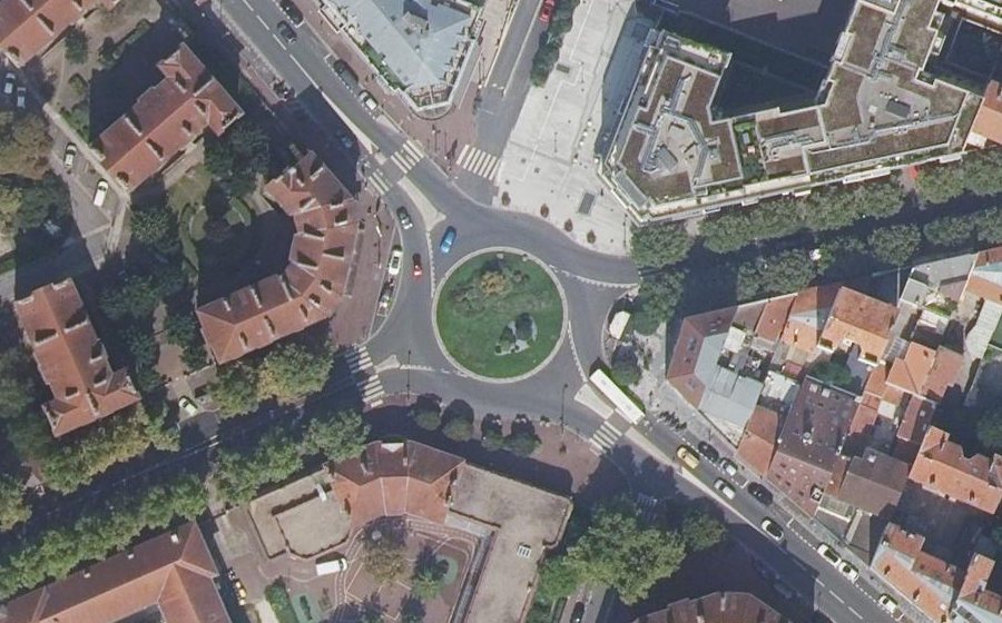 Vue aérienne du Place Jean Jaurès
