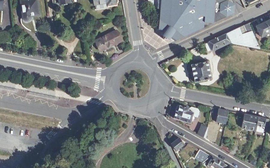 Vue aérienne du Place de l'Abbé René Amiard