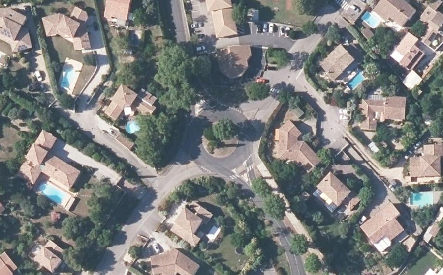 Vue aérienne du Rond-Point du Tribe