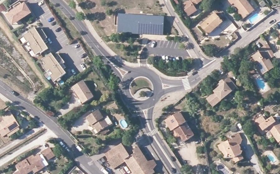 Vue aérienne du Rond-Point du Roucayrol