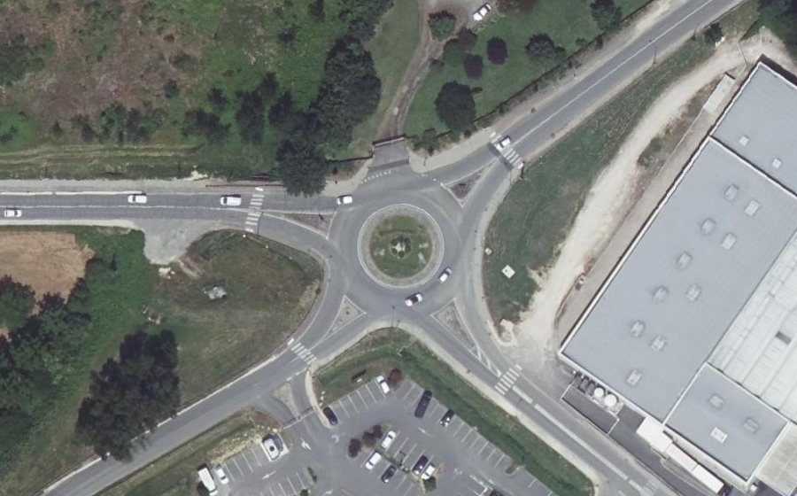 Vue aérienne du Giratoire des Droits de l'Enfant