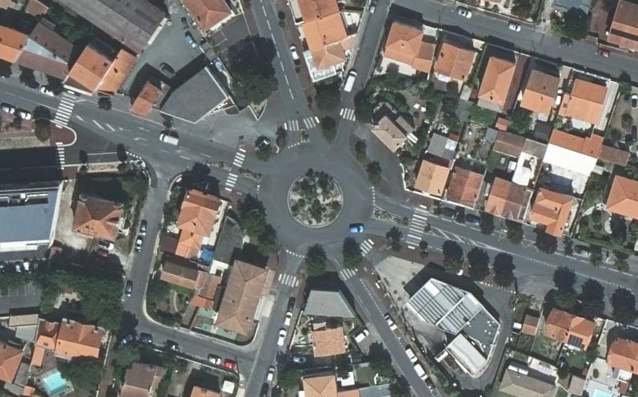 Vue aérienne du Rond-Point du Nid d'Aigle