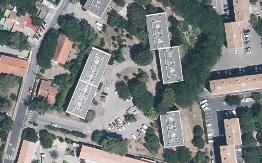 Vue aérienne du Place Harriet Tubman