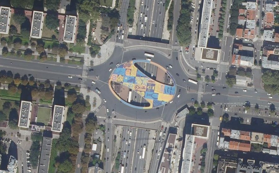 Vue aérienne du Rond-Point de la Porte de Vincennes