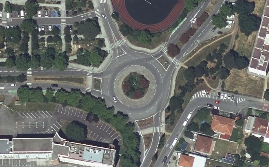 Vue aérienne du Rond-Point Jean-Paul Fonvieille
