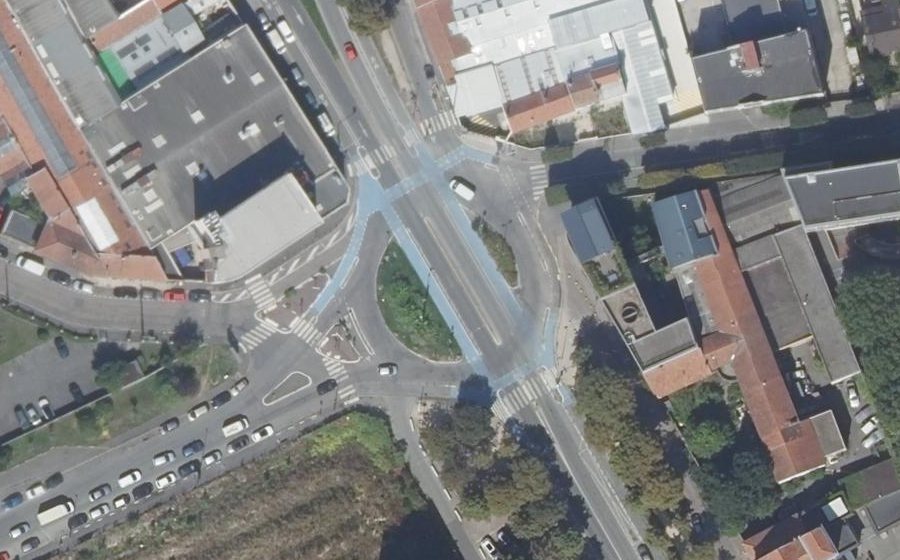 Vue aérienne du Place du Général de Gaulle