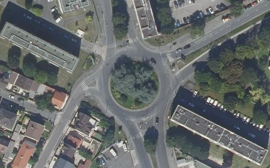 Vue aérienne du Carrefour Général de Gaulle