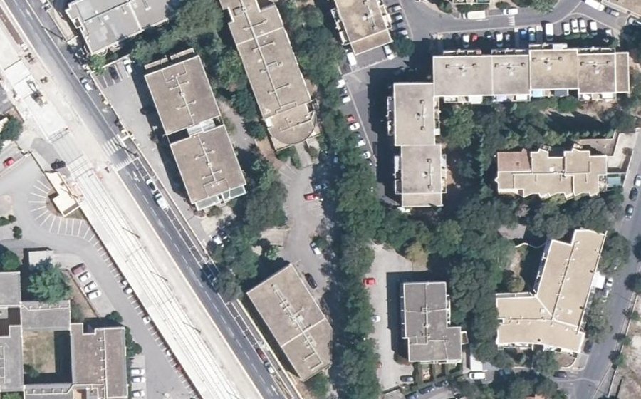 Vue aérienne du Rue de la Paquière