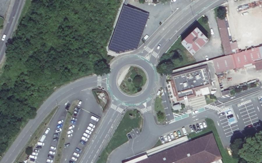 Vue aérienne du Rond-Point de Nayrac