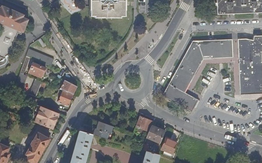 Vue aérienne du Sablons
