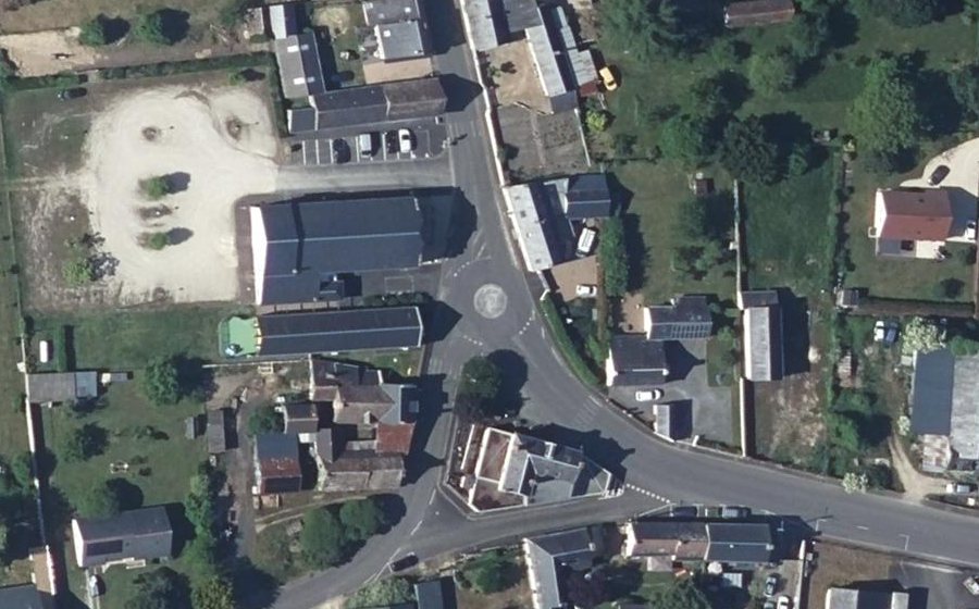 Vue aérienne du Rue de Langeais