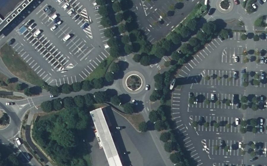 Vue aérienne du Carrefour de l'Europe