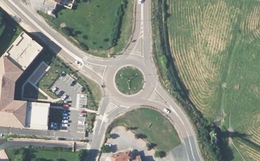 Vue aérienne du Rond-Point Lucie Aubrac