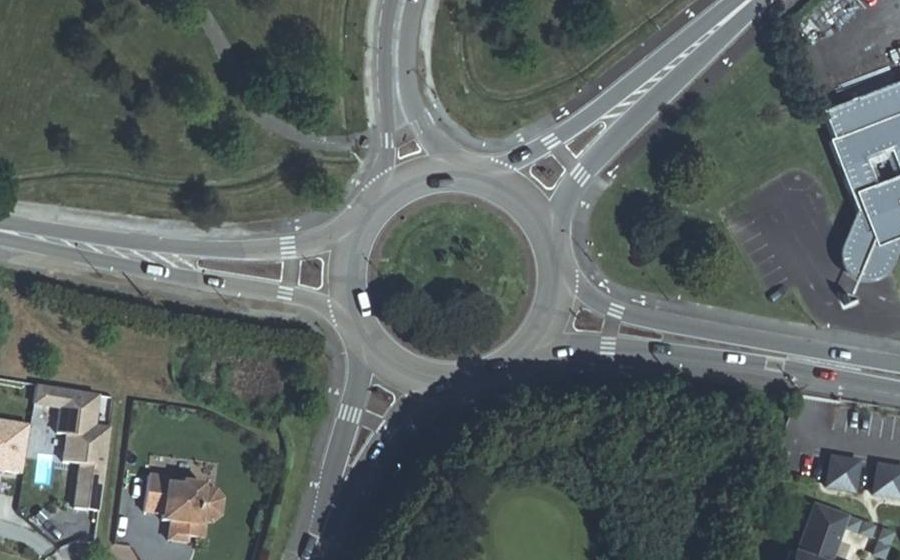 Vue aérienne du Rond-Point EDF
