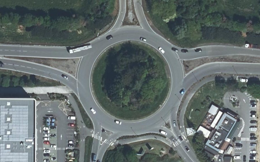 Vue aérienne du Rond-Point des Gentelleries
