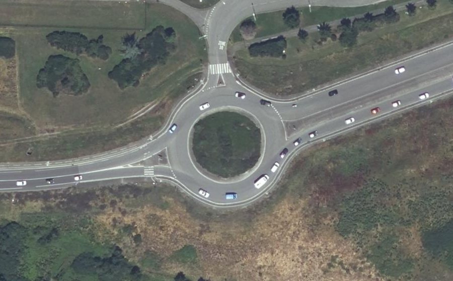 Vue aérienne du Rond-Point Croix-du-Sud