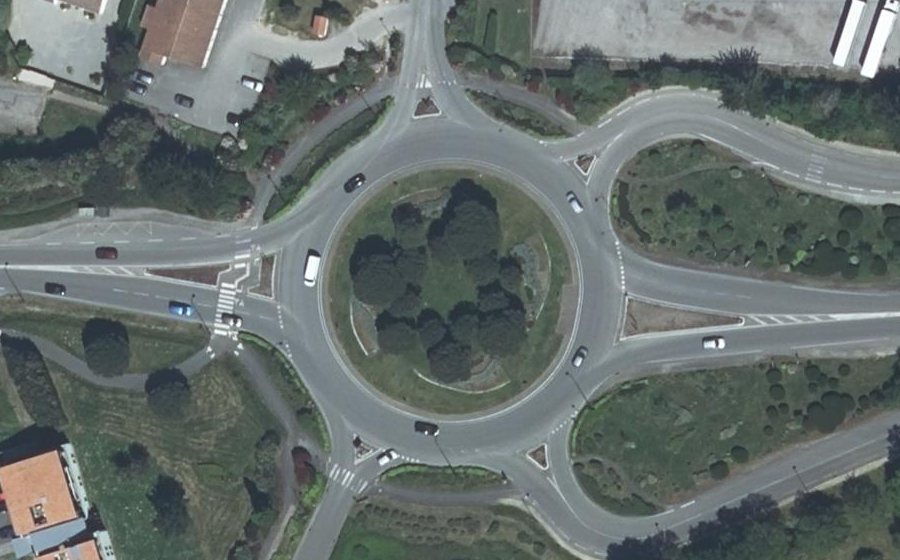 Vue aérienne du Rond-Point Gilbert Pollono