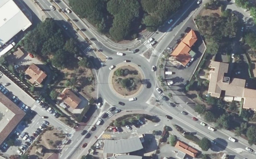 Vue aérienne du Rond-Point de Tiberg Clauss Blum