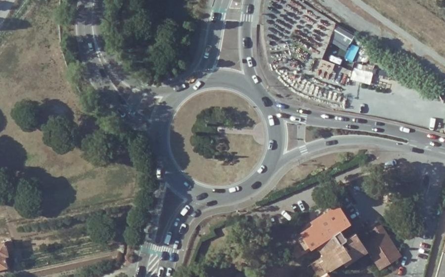 Vue aérienne du Rond-Point des Harkis