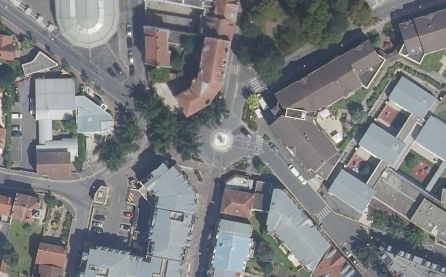 Vue aérienne du Place Saint-Christophe