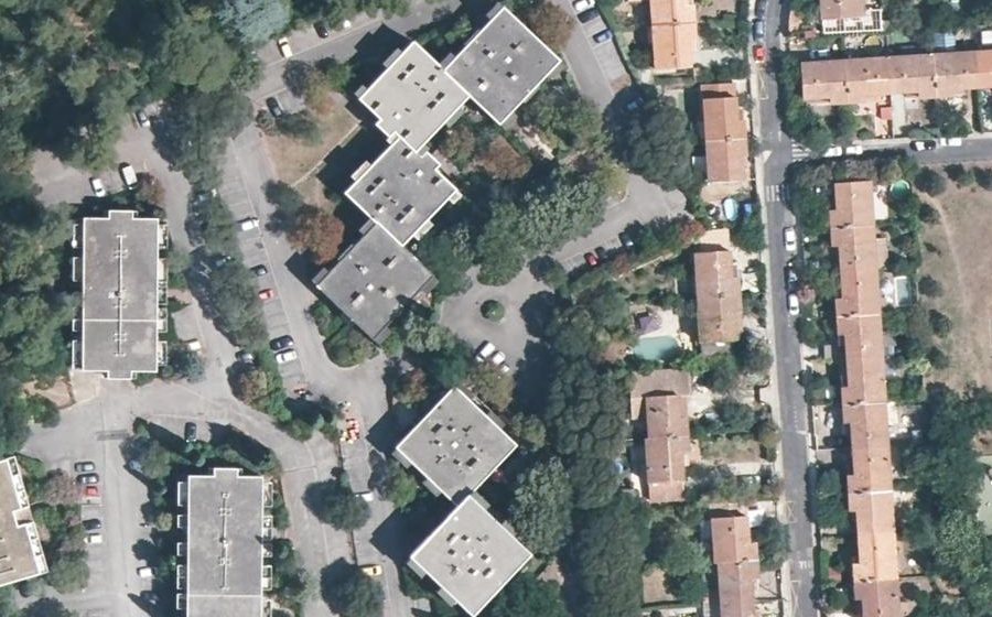 Vue aérienne du Square Georges Fourest