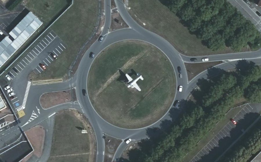 Vue aérienne du Rond-Point Albert Bignon