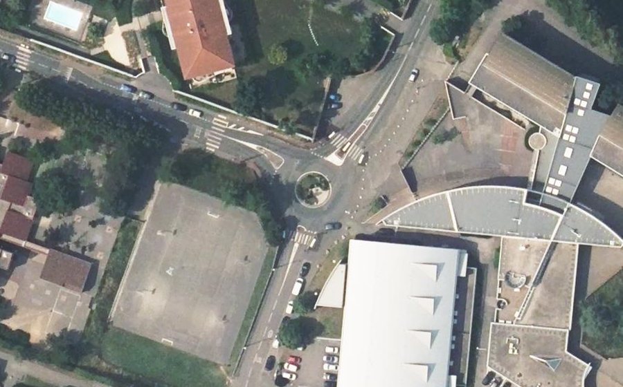 Vue aérienne du Boulevard du Général de Gaulle