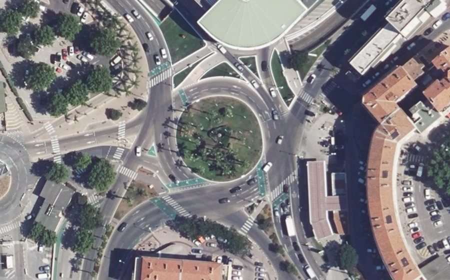 Vue aérienne du Rond-Point Général Bonaparte