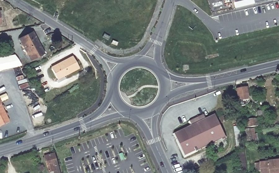 Vue aérienne du Rond-Point du Majourdin