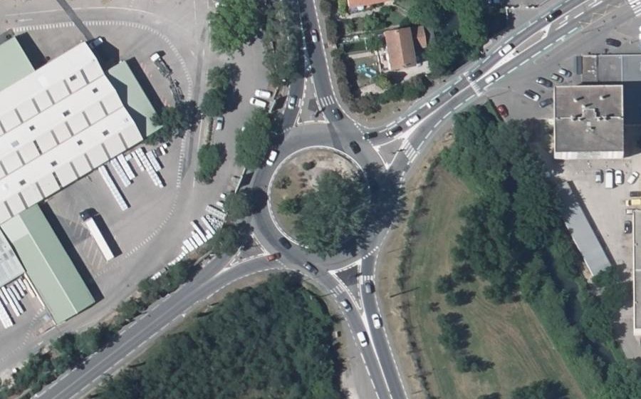 Vue aérienne du Route de Vedène