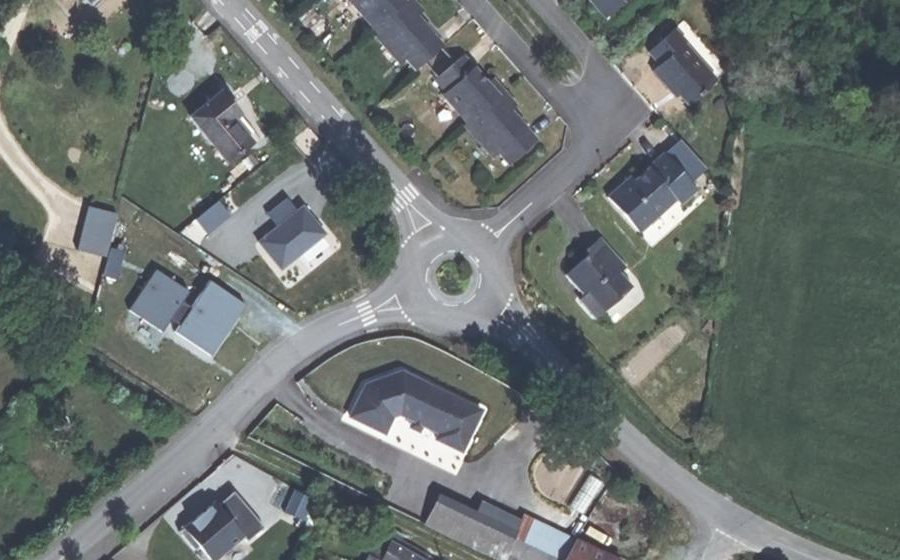 Vue aérienne du Rue de Plessé
