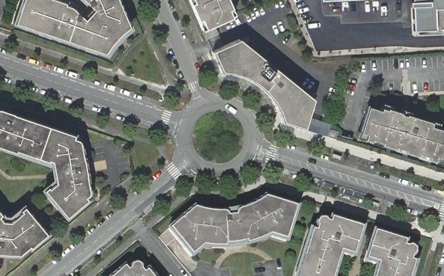 Vue aérienne du Rond-Point de Fukuoka