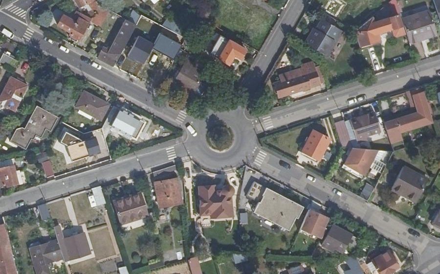 Vue aérienne du Rond-Point des Demoiselles