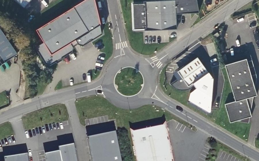 Vue aérienne du Rond-Point du Baron Lacrosse