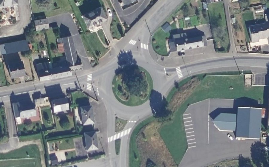 Vue aérienne du Rue de la Libération