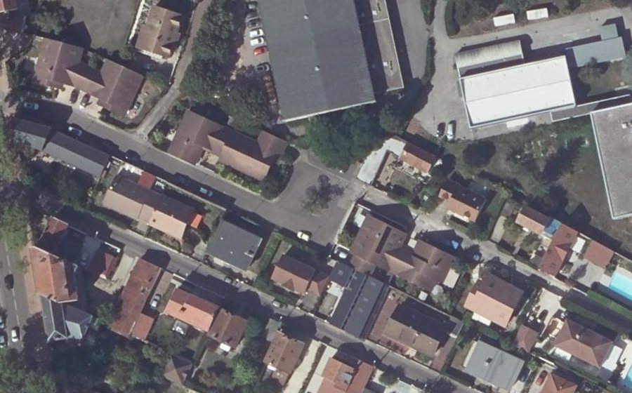 Vue aérienne du Allée des Jardiniers