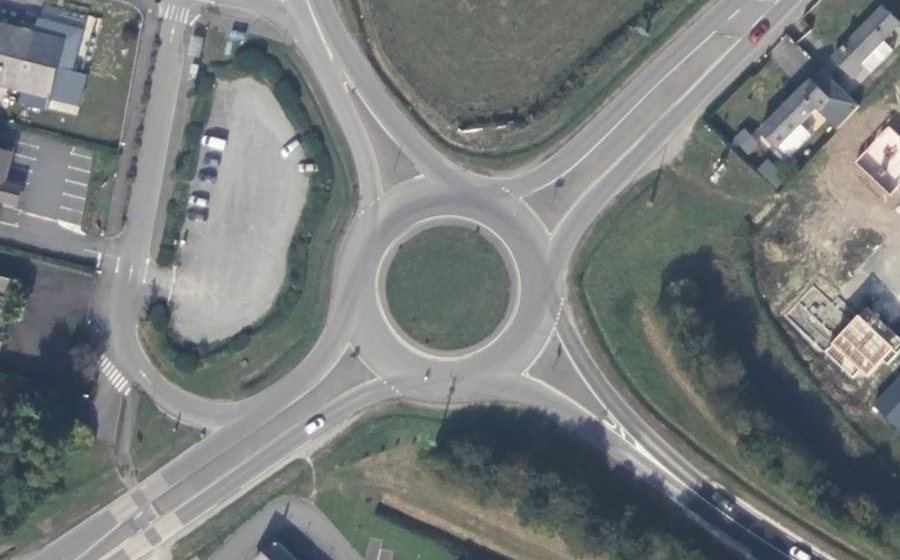 Vue aérienne du Rond-Point la Croix Blanche