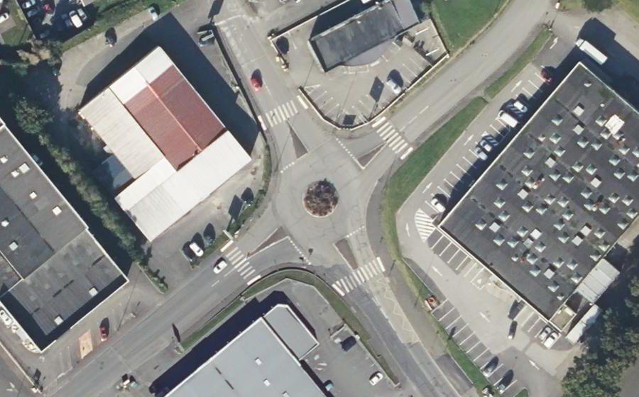 Vue aérienne du Rond-Point Gaston Planté