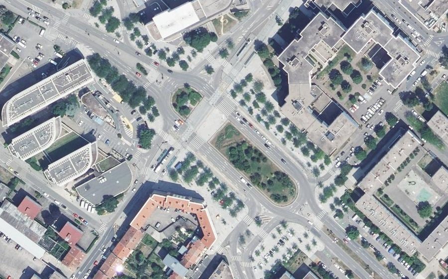 Vue aérienne du Rond-Point du Vélodrome