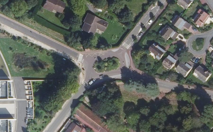 Vue aérienne du Rond-Point de la Garenne
